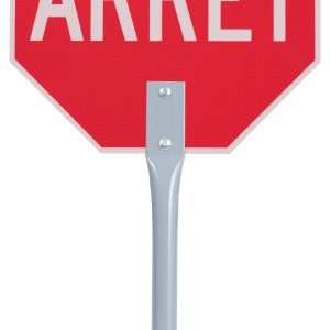 Traffic Paddle – Arrêt/Arrêt – 12"/30.5 cm – Red